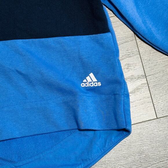 Adidas Sport 2 Womens Crop Blue Street Mock Neck Sweatshirt Size XS 0322 - Picture 11 of 11